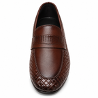 Brown Premium Formal  Loafers | Soft Padding Hand-Made Article | All Day Comfort