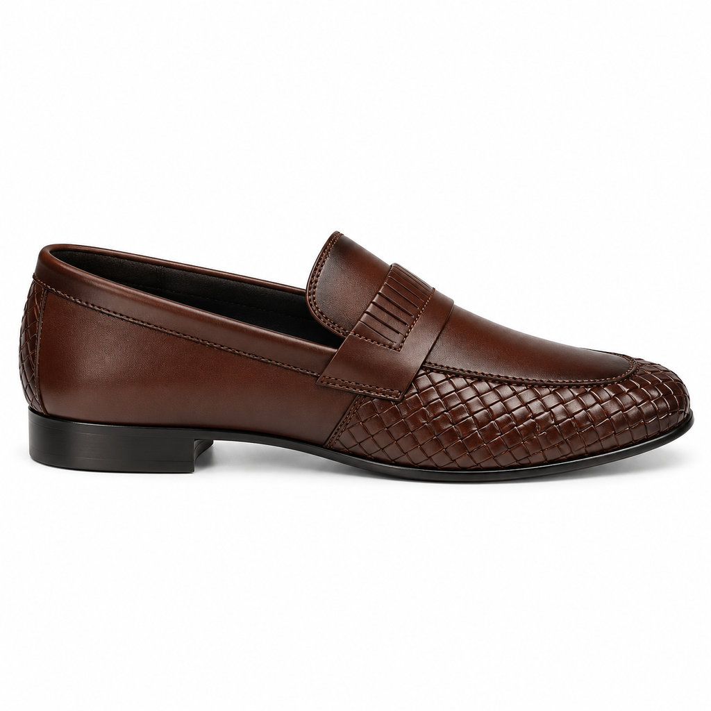 Brown Premium Formal  Loafers | Soft Padding Hand-Made Article | All Day Comfort