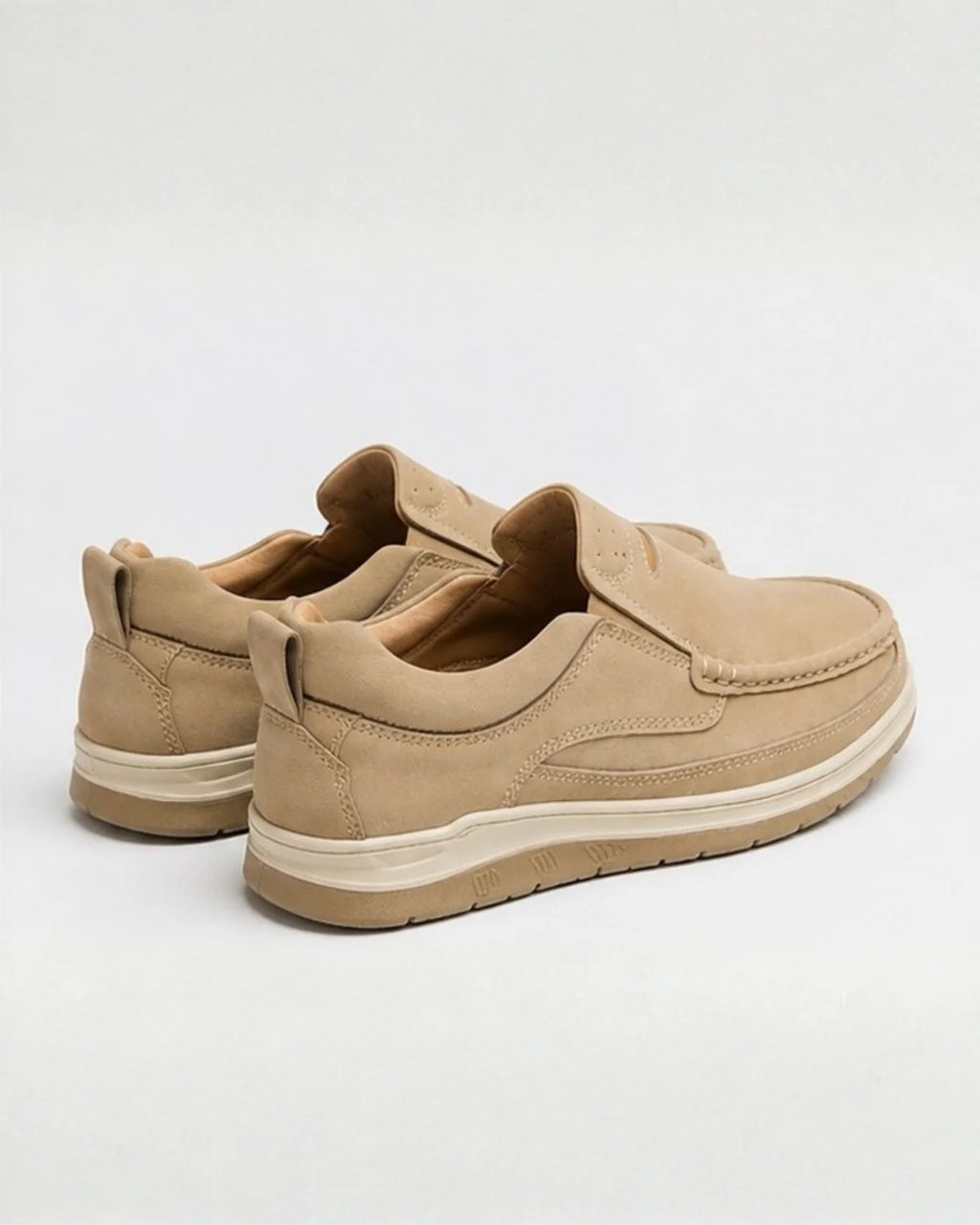 Premium Cream Medicated Comfort Loafers with Soft Cushioned Insole