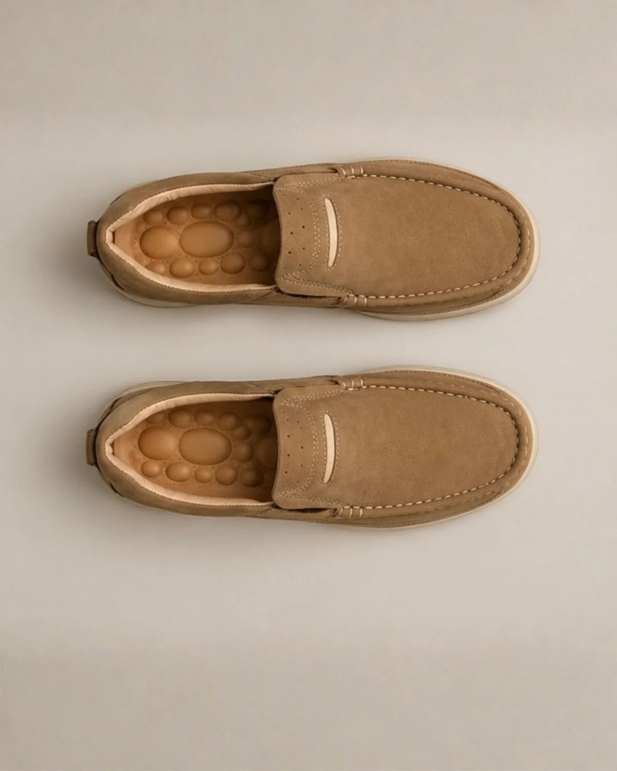 Premium Tan Brown Medicated Comfort Slip-On Loafers