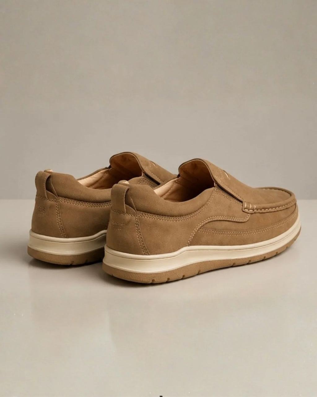 Premium Tan Brown Medicated Comfort Slip-On Loafers