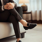 Woven Leather Loafer Black | Premium Quality | All Season Shoe