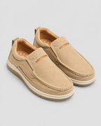 Premium Cream Medicated Comfort Loafers with Soft Cushioned Insole